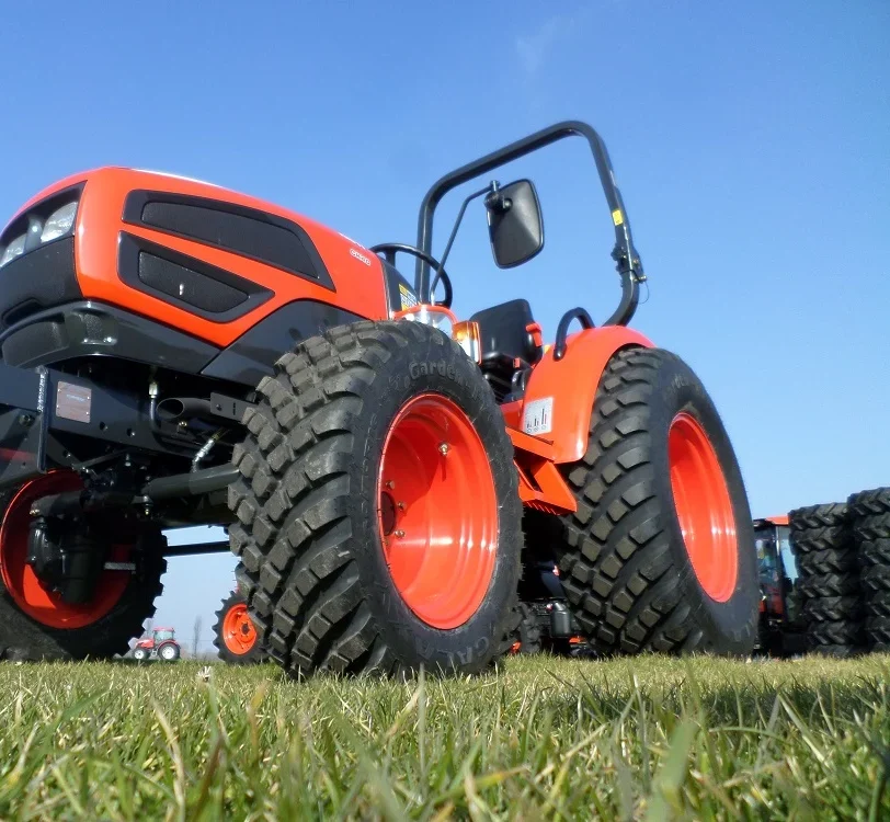 A lawn mower equipped with Turf Tires - WSD Wheel Systems